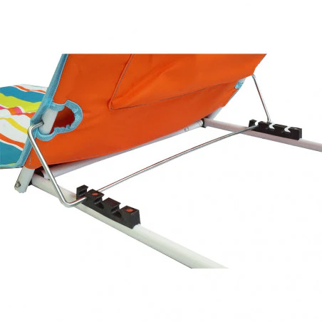 Hosa Tumbona de playa plegable RESPALDO RECLINABLE y reposacabezas - naranja