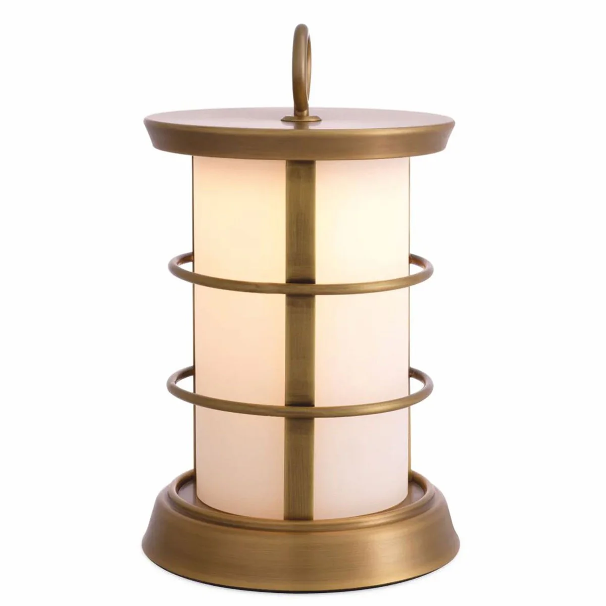 Casa Padrino l¨¢mpara de mesa LED de lujo para exterior lat¨®n antiguo / blanco ? 17,5 x A. 31 cm