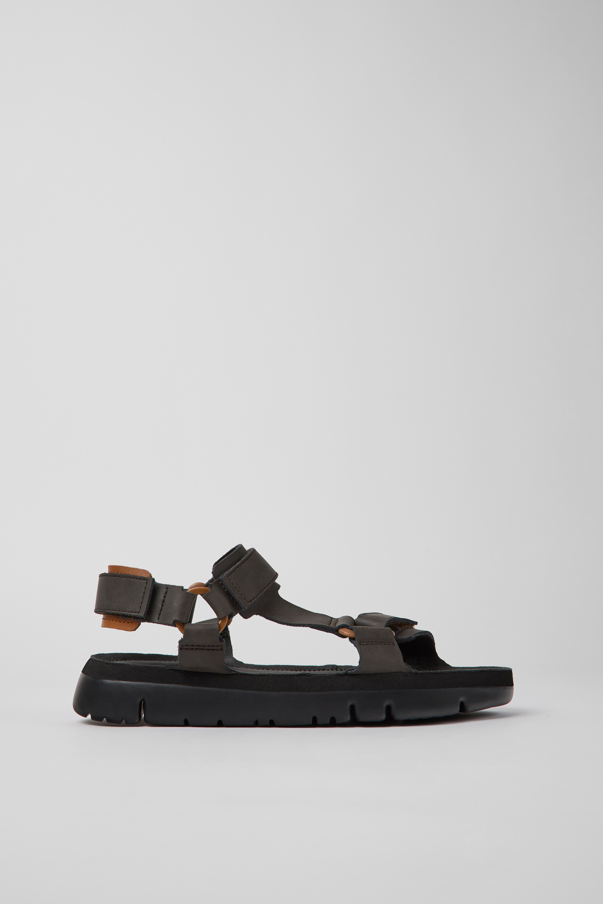 Oruga - Brown leather sandals for men