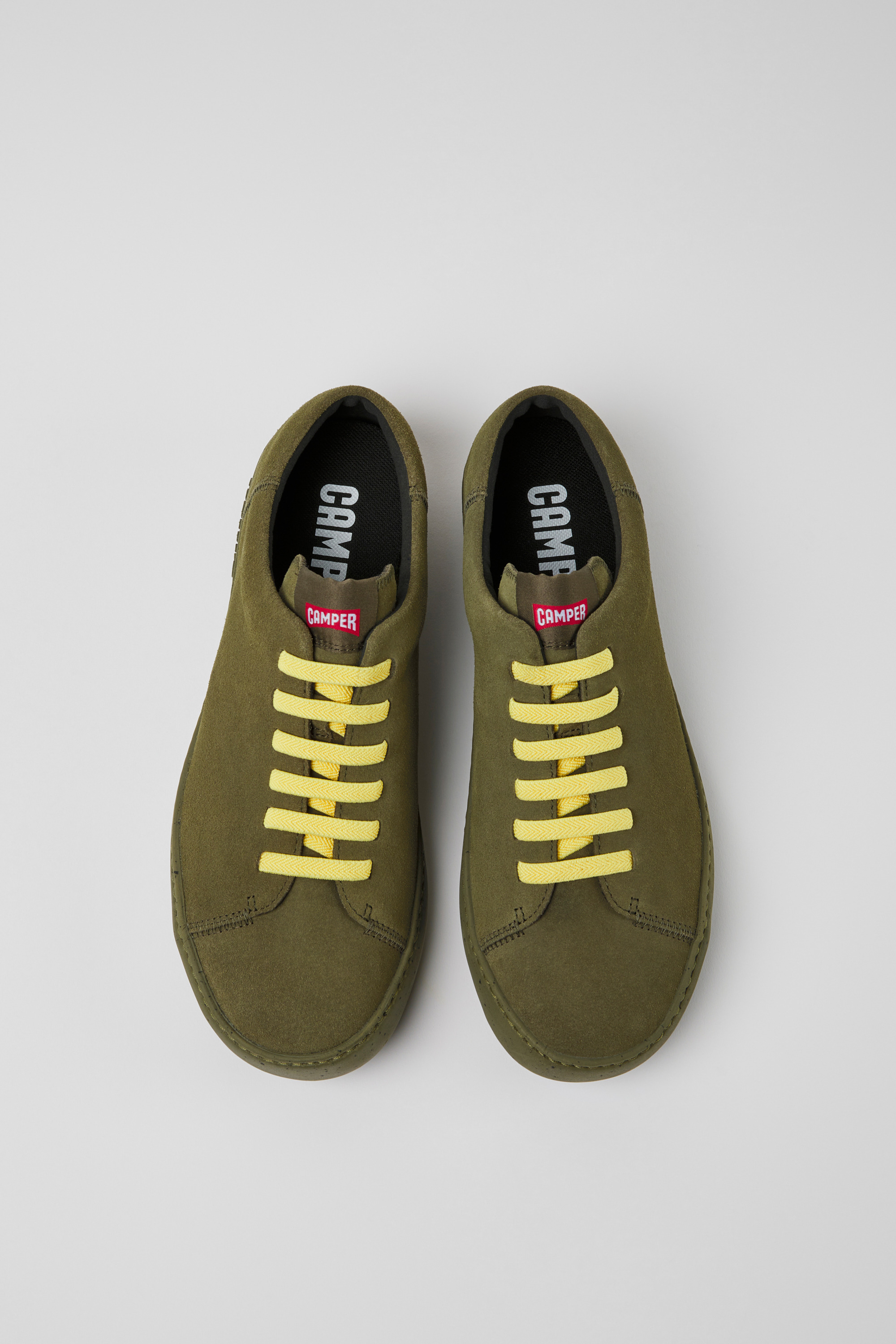 Peu Touring - Green nubuck sneakers for men
