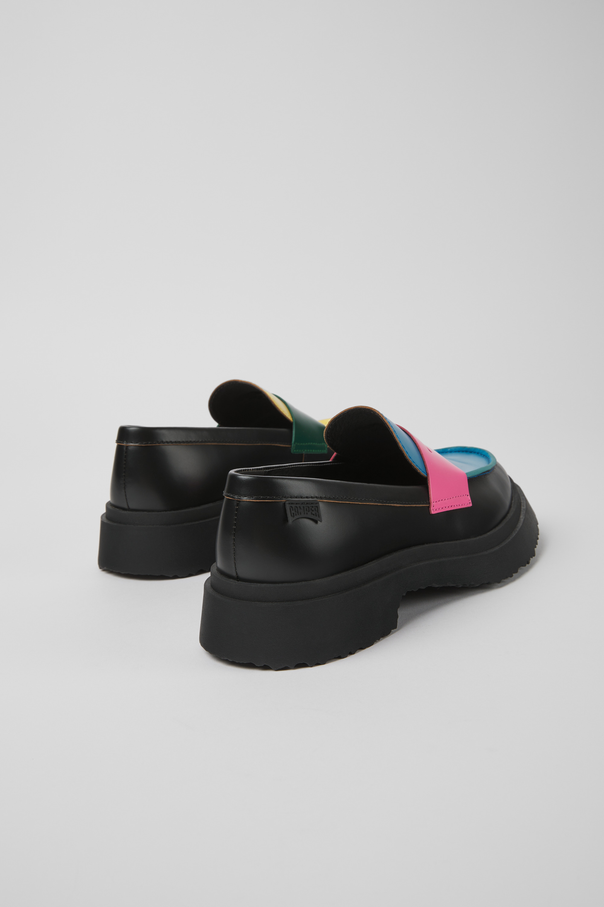 Twins - Multicolored leather loafers for women
