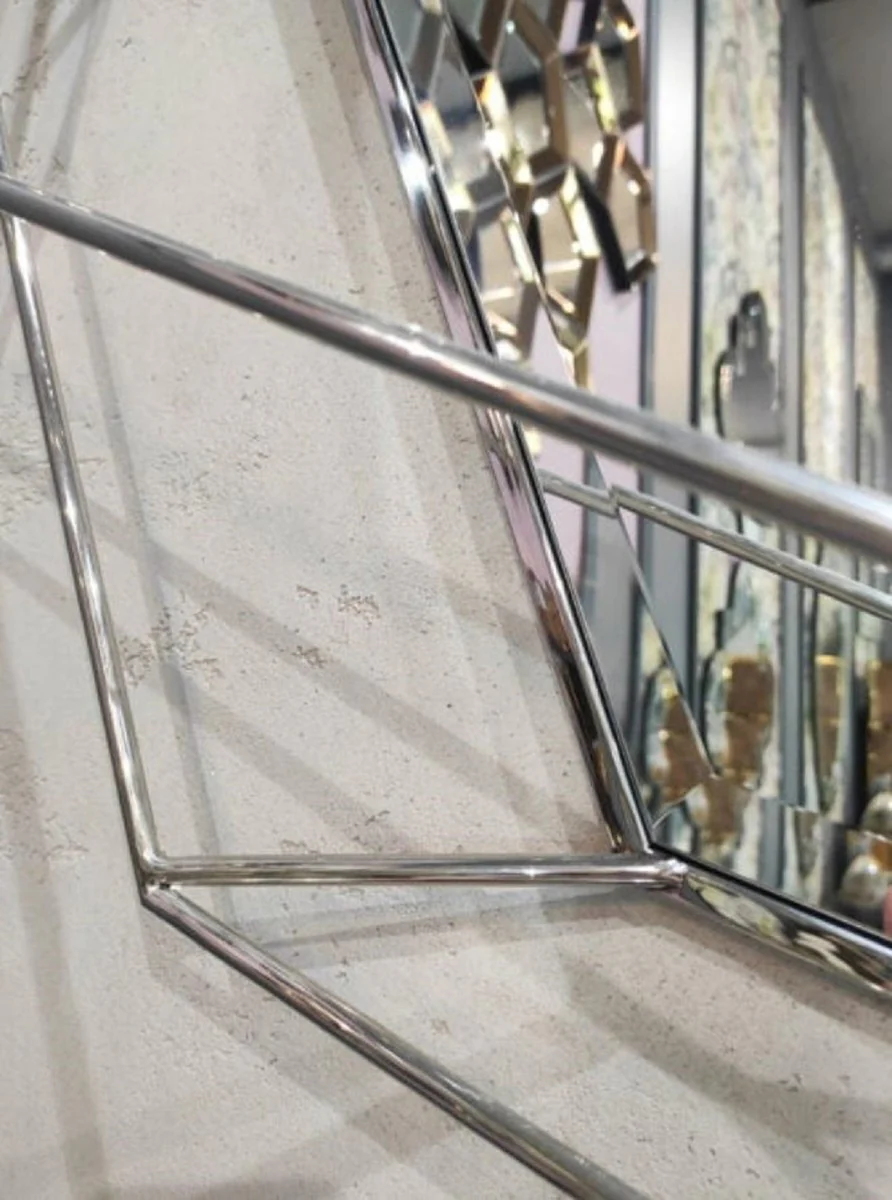 Casa Padrino espejo de pared de lujo plata 92 x 12 x A. 141 cm - Espejo de sal¨®n - Espejo de dormitorio - Espejo de armario - Muebles de Lujo