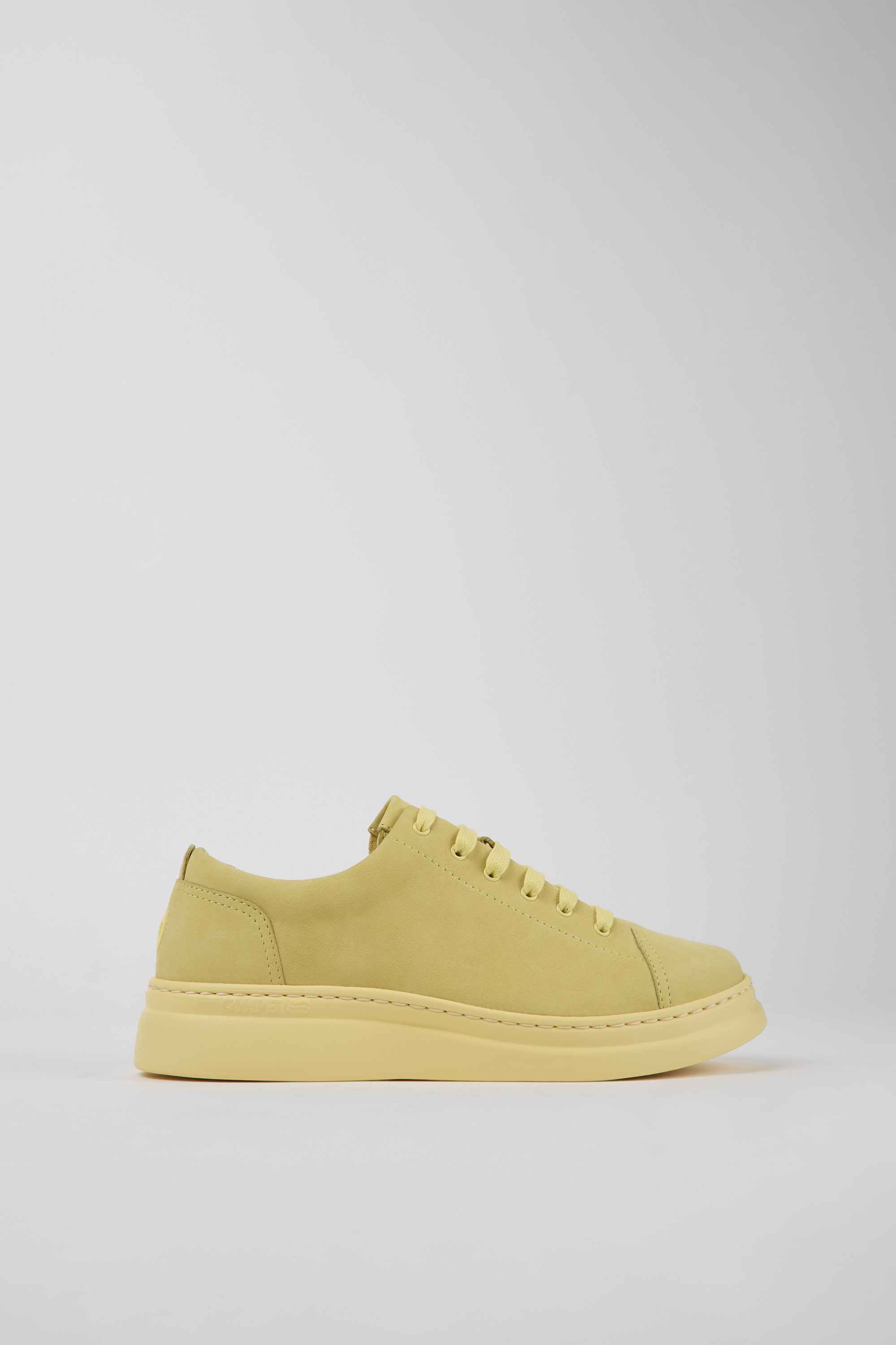 Runner Up - Yellow nubuck sneakers for women