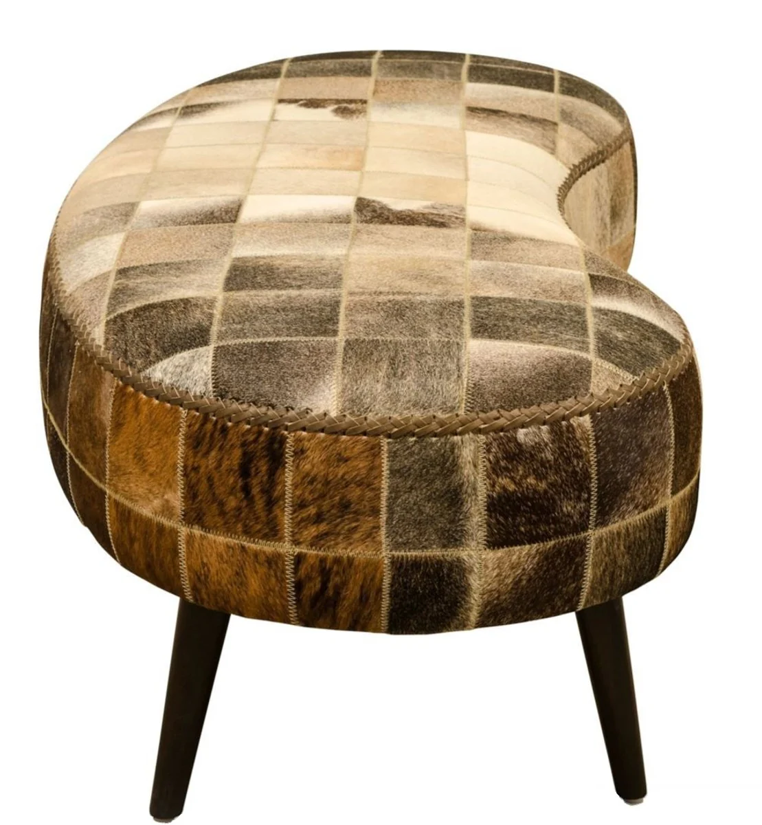 Casa Padrino banco de lujo con piel de vaca 130 x 60 x H. 50 cm - Muebles de Diseño