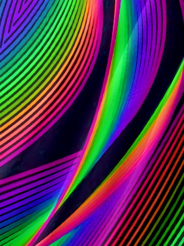 Laser Striped Print Chest Pocket Short Sleeve Casual Shirt