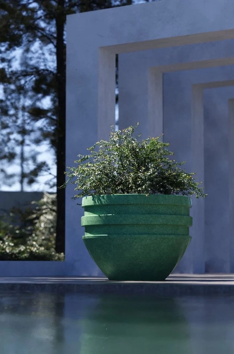 Casa Padrino maceta de hormig¨®n de lujo verde ? 80 x A. 60 cm - Maceta decorativa de sal¨®n y jard¨ªn