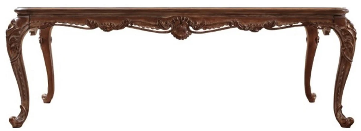 Casa Padrino conjunto de comedor barroco de lujo beige / marr¨®n - 1 Mesa de Comedor Barroco y 8 Sillas de Comedor Barroco - Magn¨ªfico muebles de comedor hechos a mano en estilo barroco