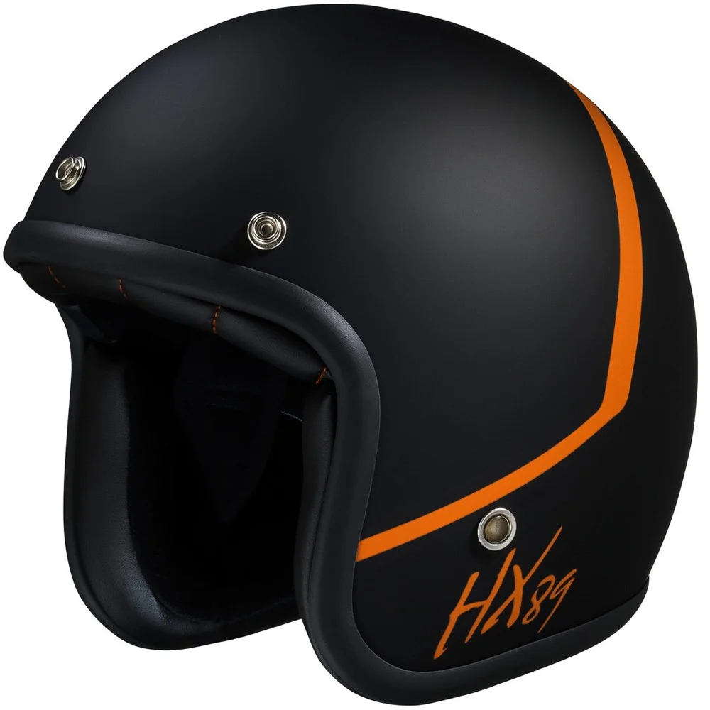 CASCO JET IXS 89 2.0 - NEGRO / NARANJA