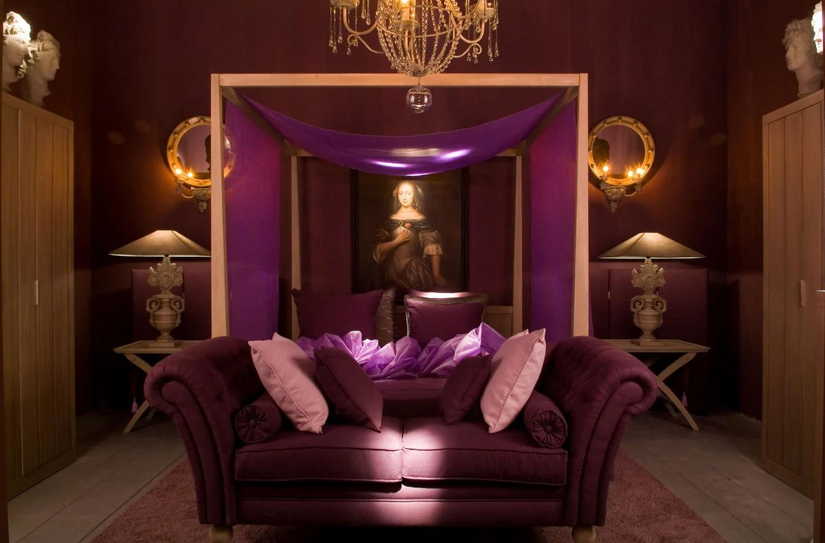 Casa Padrino pintura al óleo barroco de lujo dama con flor multicolor / oro 100 x A. 126 cm - Cuadro pintado a mano en estilo barroco - Decoración mural barroco