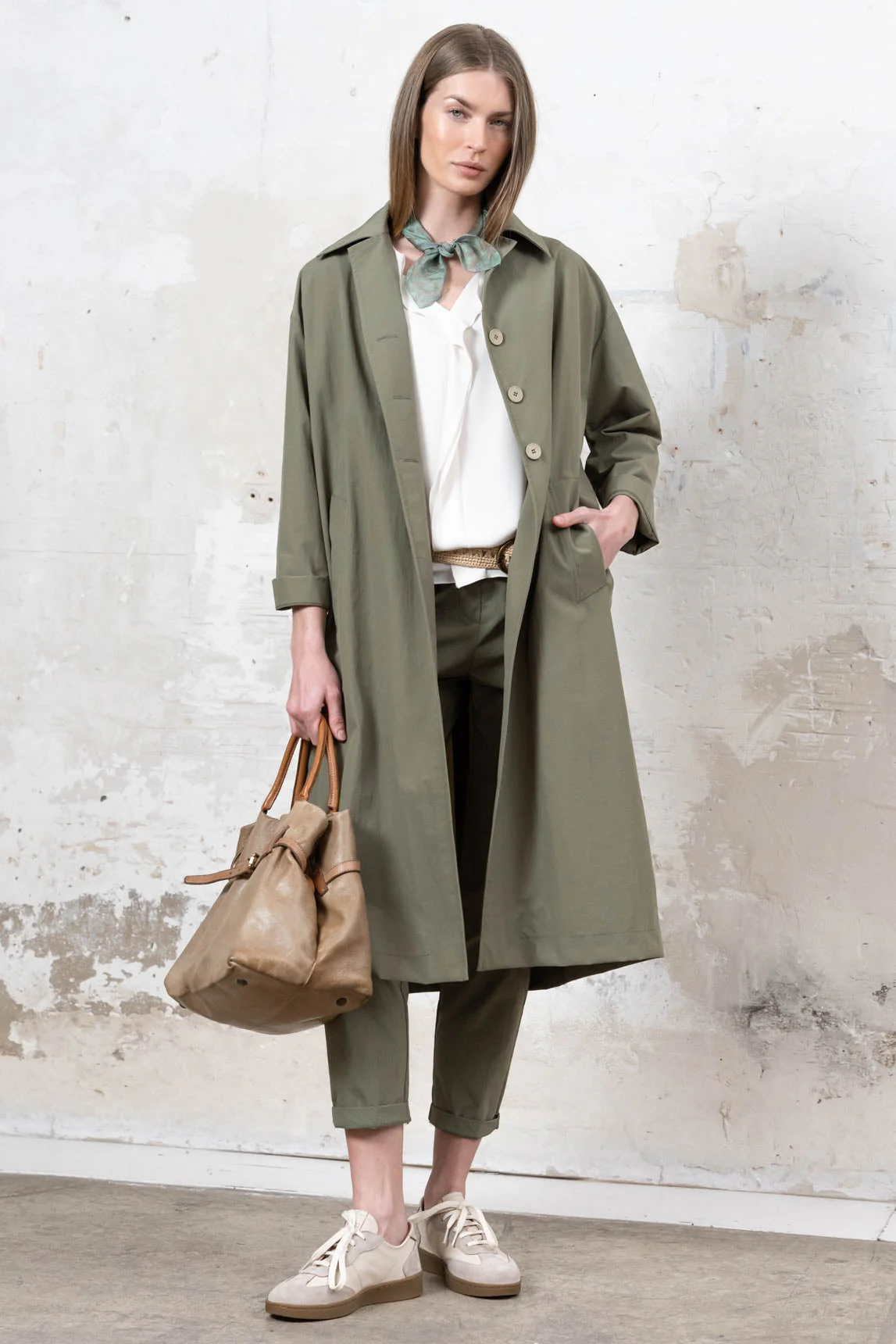 Rivera-spain Gabardina Ivoire verde