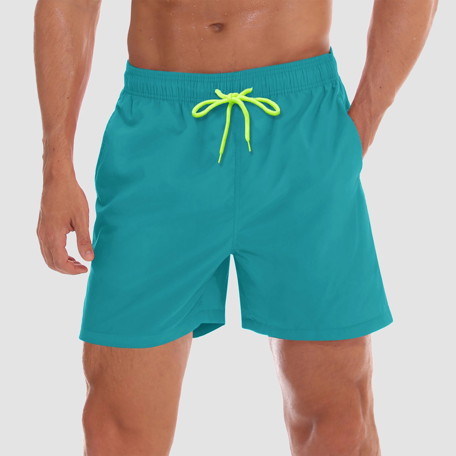 Men's Quick Dry Swimming Trunks with Mesh Lining Beach Shorts Boardshorts Multi Pockets
