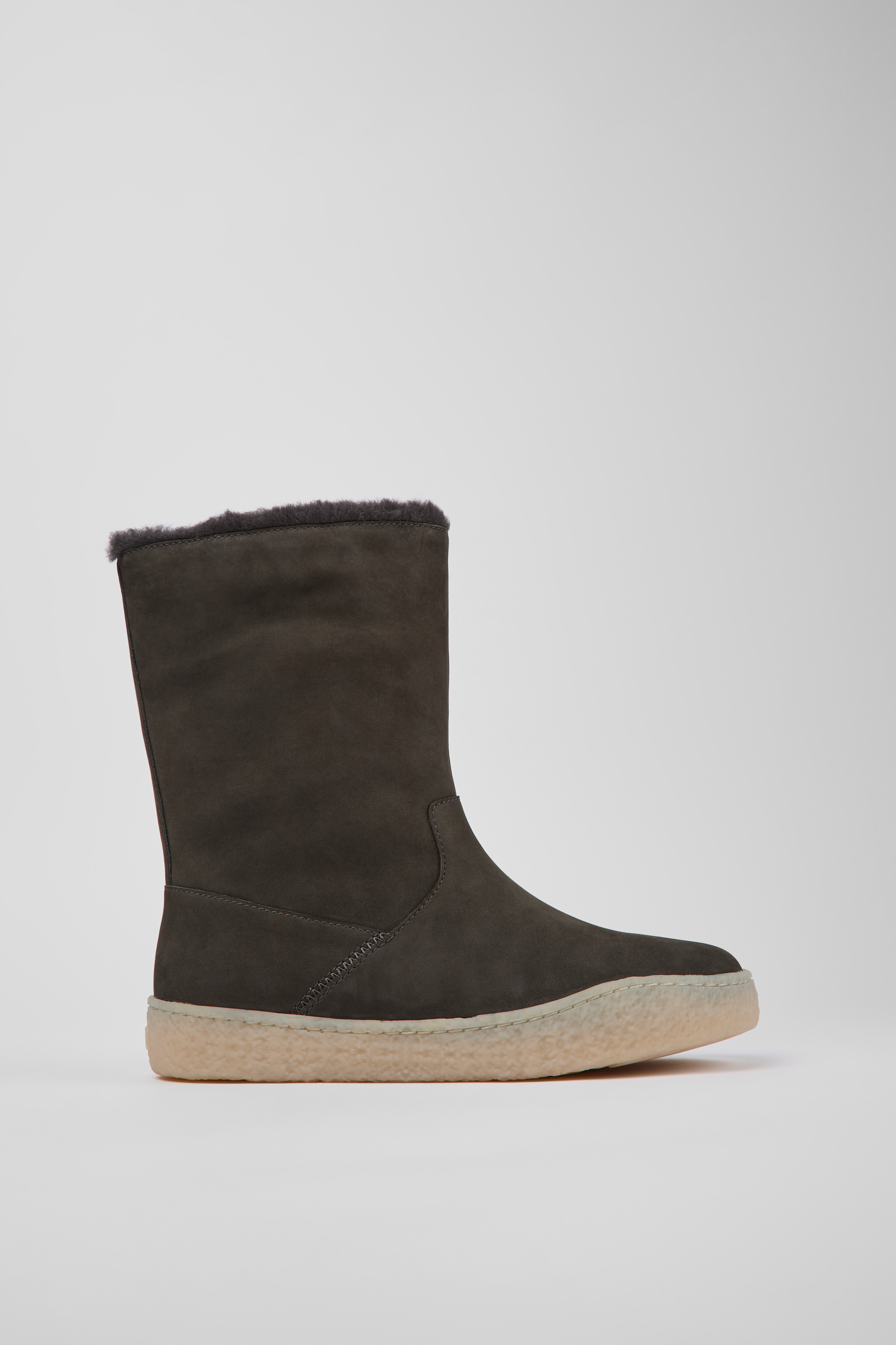 Peu Terreno - Gray nubuck boots for women
