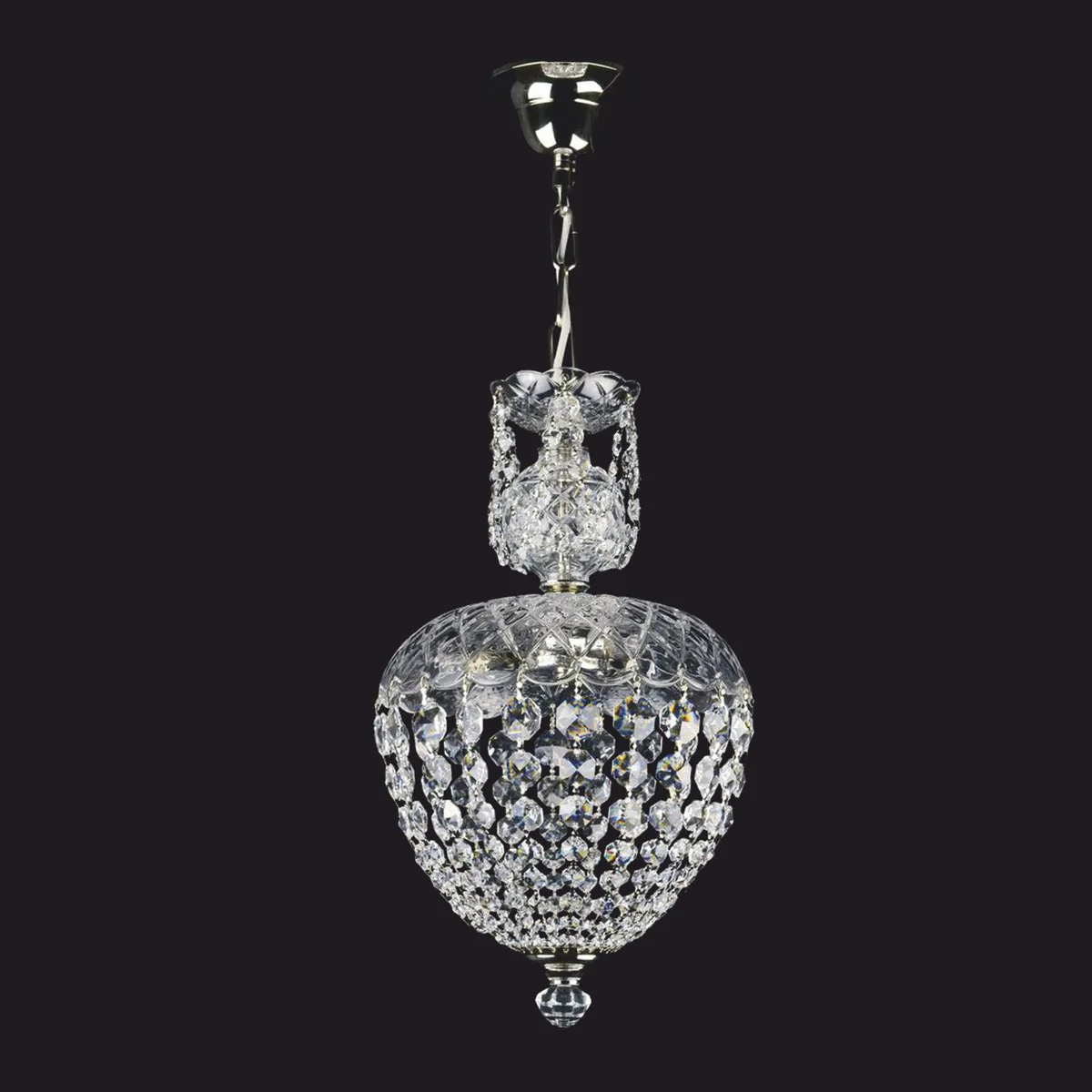 Casa Padrino l¨¢mpara colgante LED de cristal barroco de lujo plata ? 25 x A. 41 cm - Luces barrocos