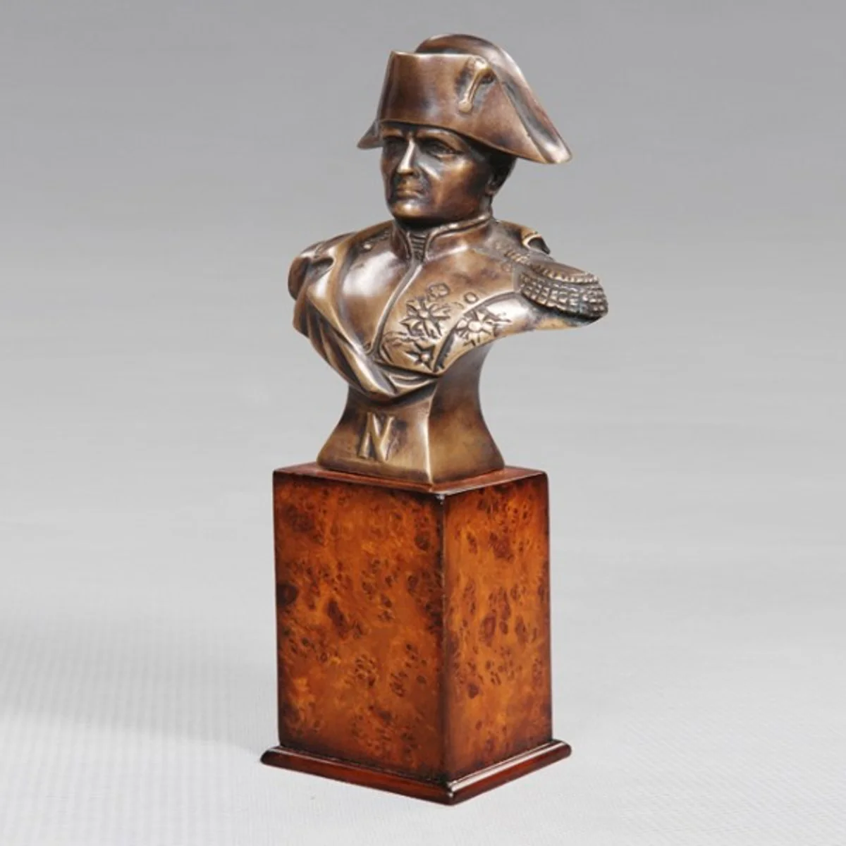 Casa Padrino luxury bronze figure of Napoleon on wooden base - bronze sculpture bust - France - Paper Weight