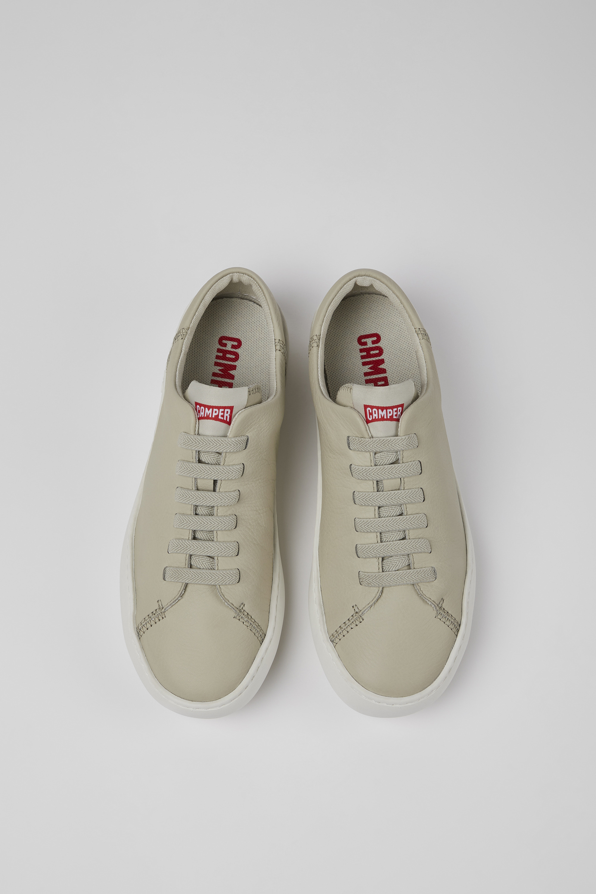 Peu Touring - Gray leather sneakers for women