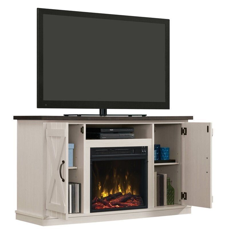 TV Stand for TVs up to 55 with Fireplace Included
