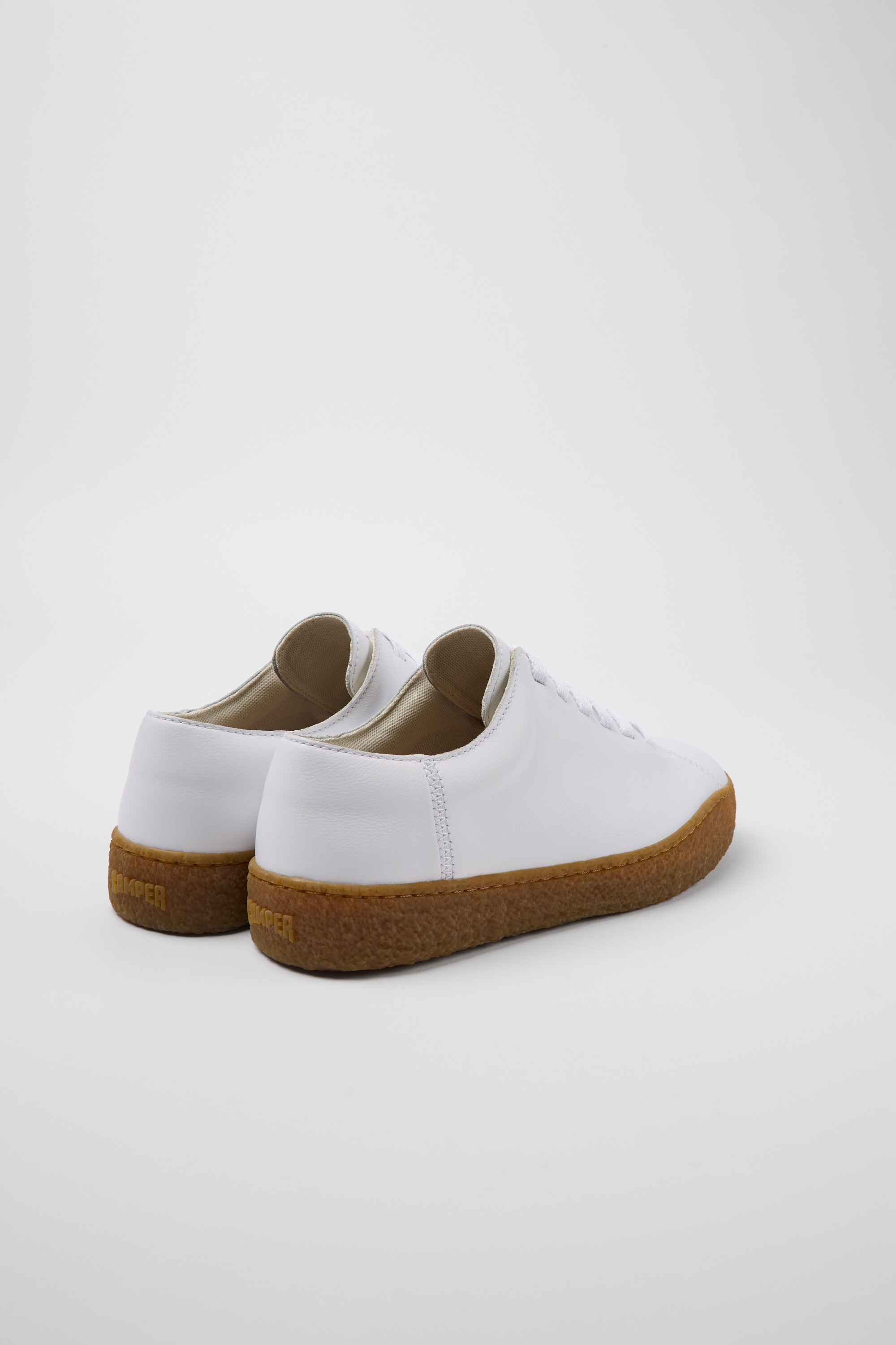 Peu Terreno - White leather shoes for men