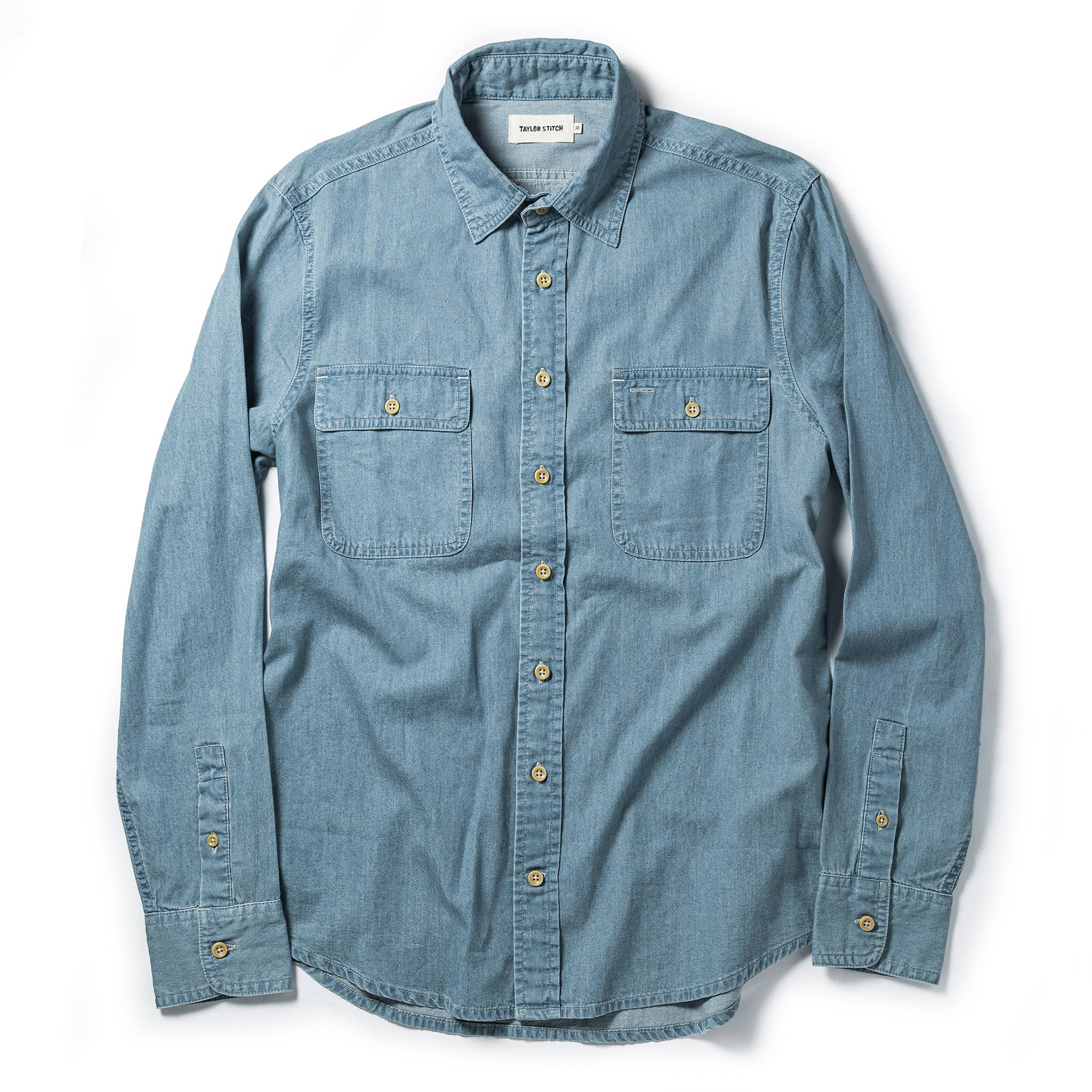 The Ledge Shirt in Sun Bleached Chambray