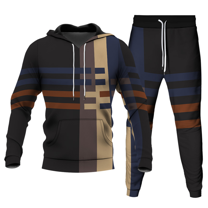 Men's Personalized Printed Hoodie Set 016