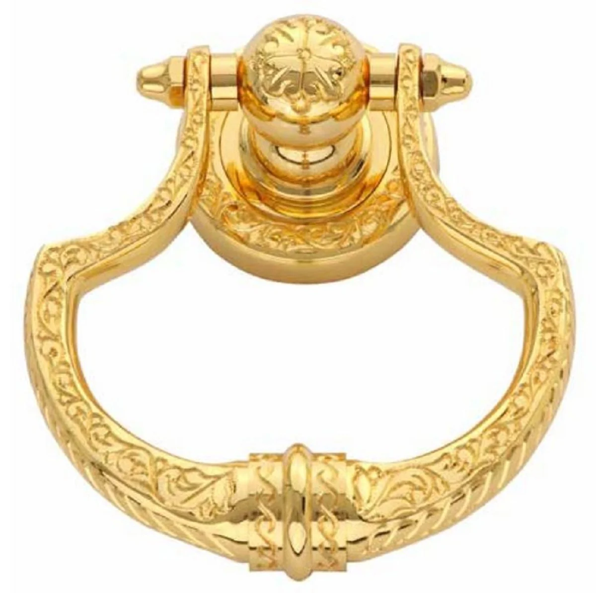 Casa Padrino aldaba barroco de lujo oro 11 x A. 14 cm - Aldaba de lat¨®n con ba?o de oro de 24 quilates - Accesorios para el hogar barroco