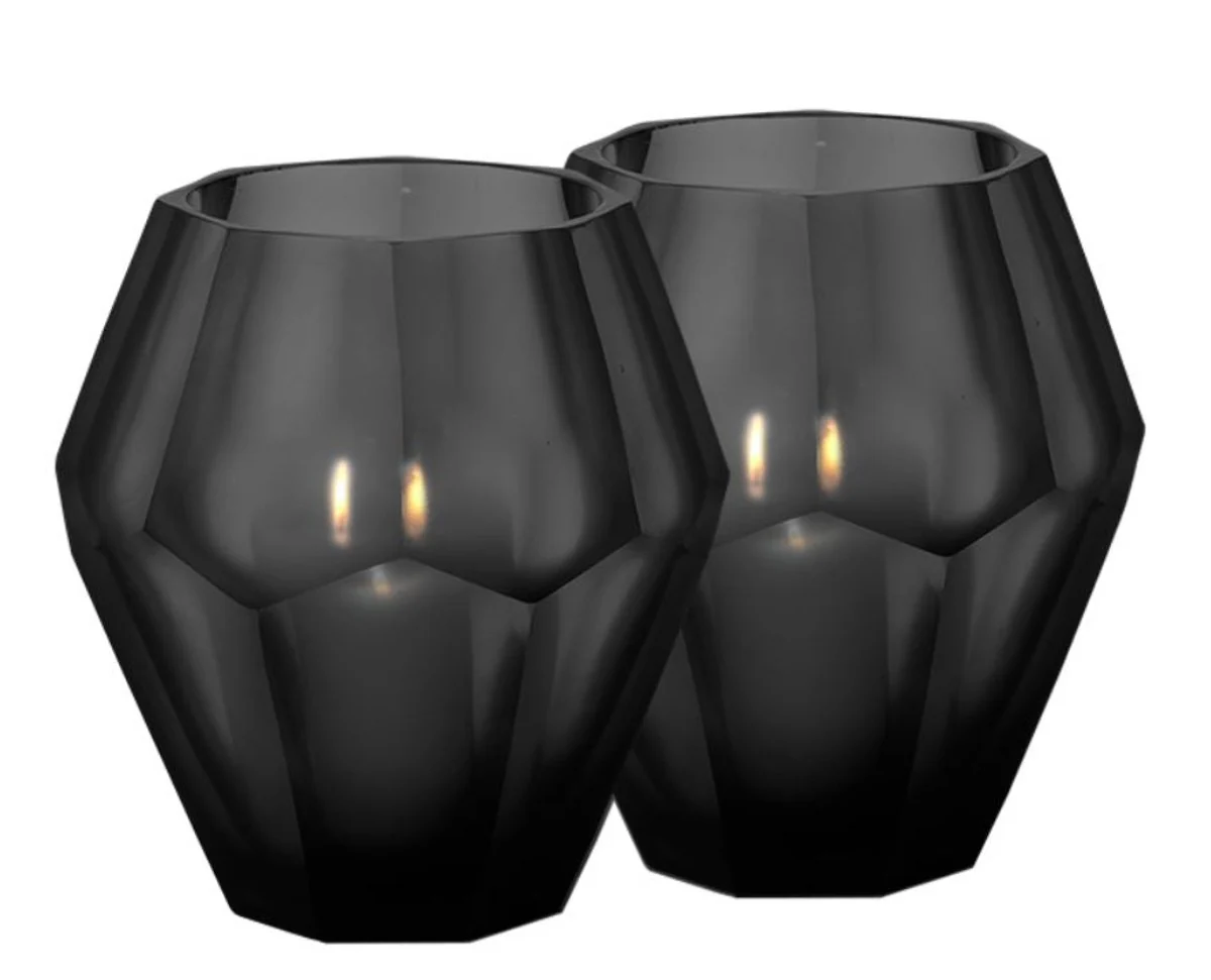 Casa Padrino titular de candelita negro 17 x H. 16 cm - Calidad de Lujo