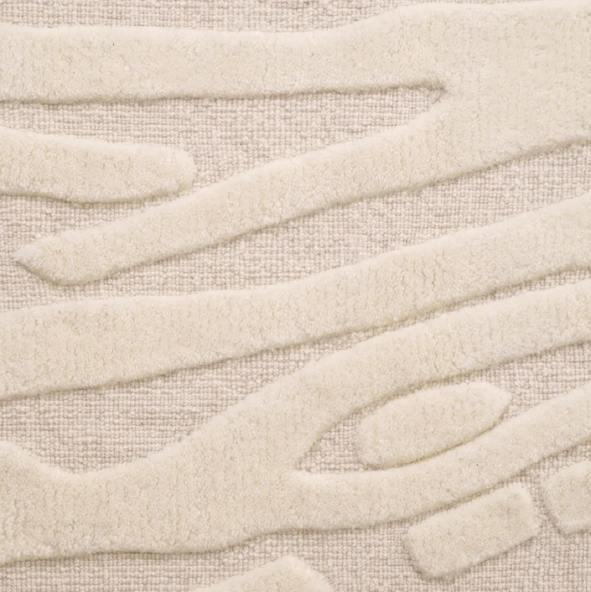 Casa Padrino alfombra de lujo marfil - Diferentes Tamaños - Alfombra copetudo a mano - Alfombra de salón rectangular - Calidad de lujo