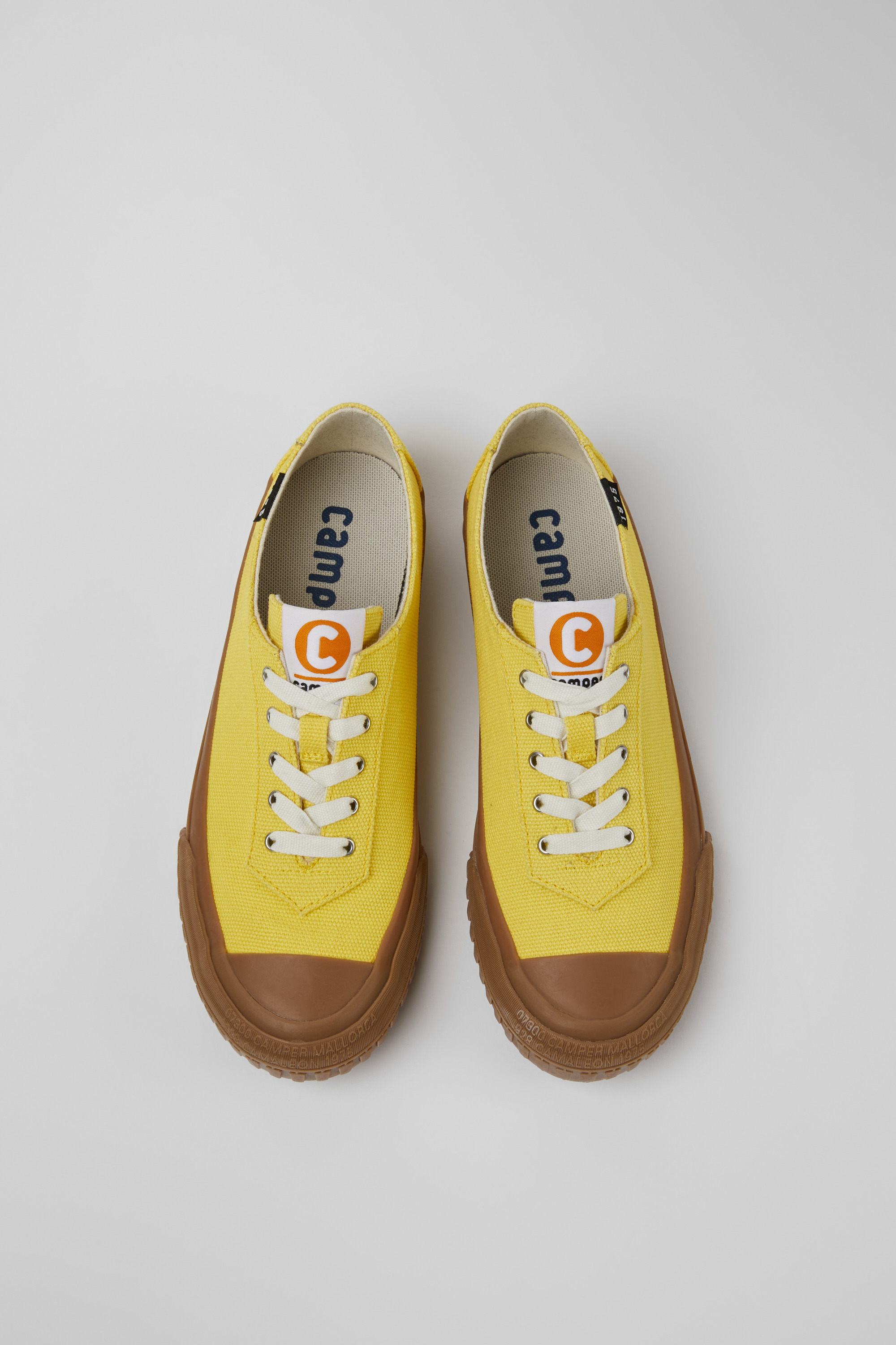 Camaleon - Yellow recycled cotton sneakers for women