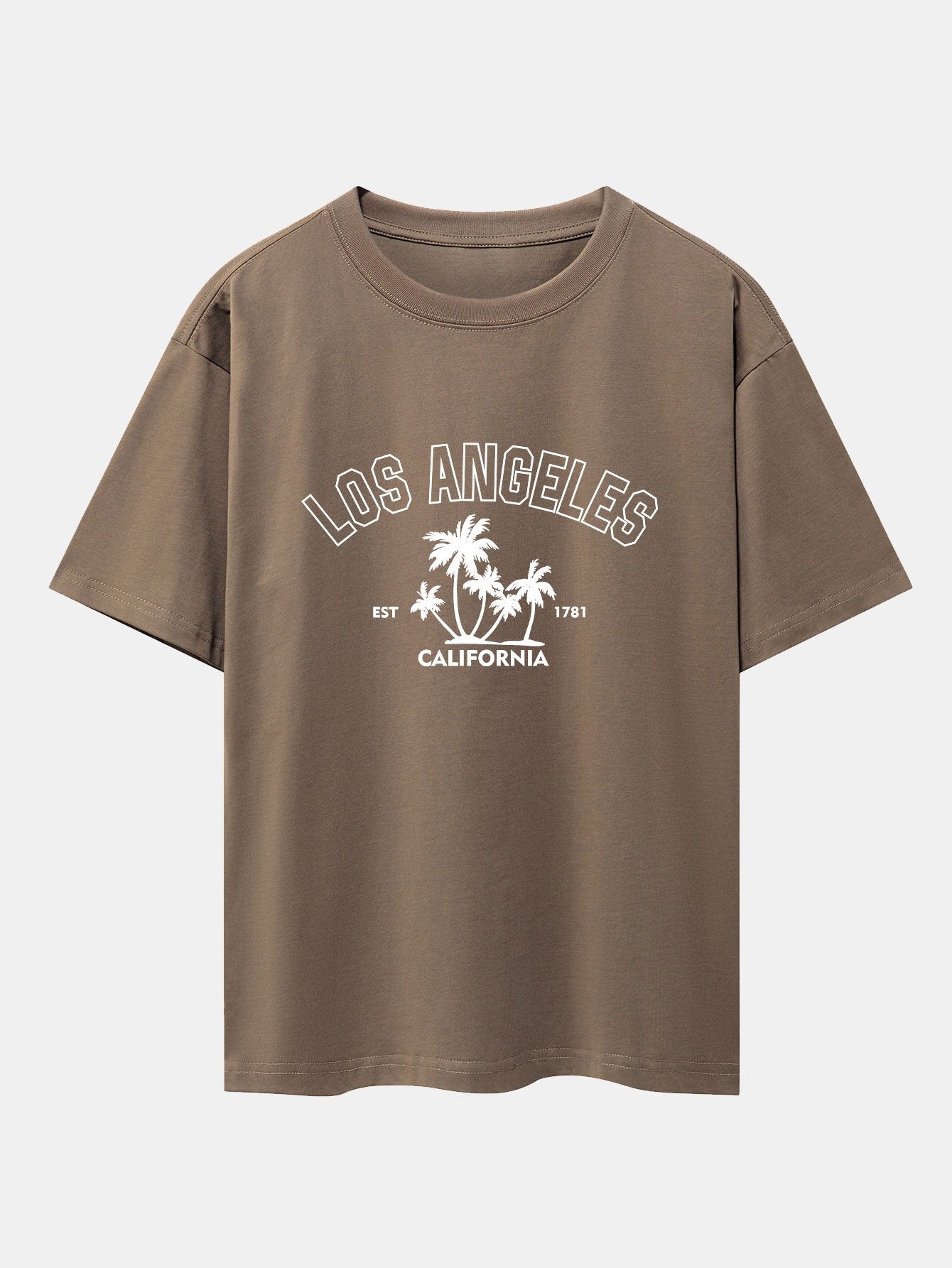 Los Angeles Palms Print Heavy Weight Oversize T-Shirt