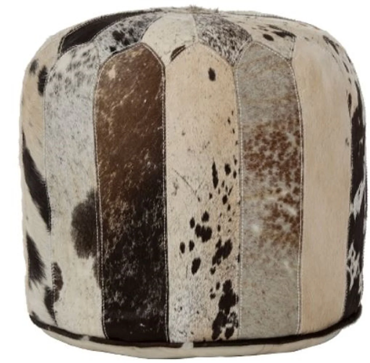 Casa Padrino taburete del asiento de piel de lujo multicolor 44 x 44 x H. 44 cm - Colecci¨®n de Lujo