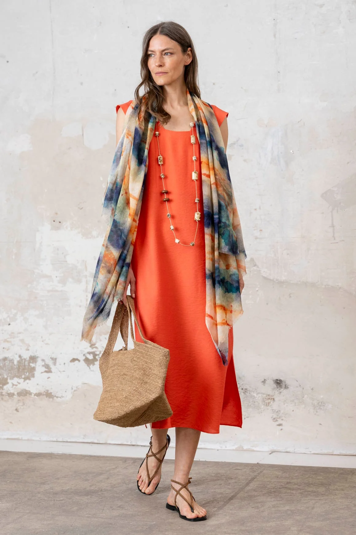 Rivera-spain Vestido Tissi coral