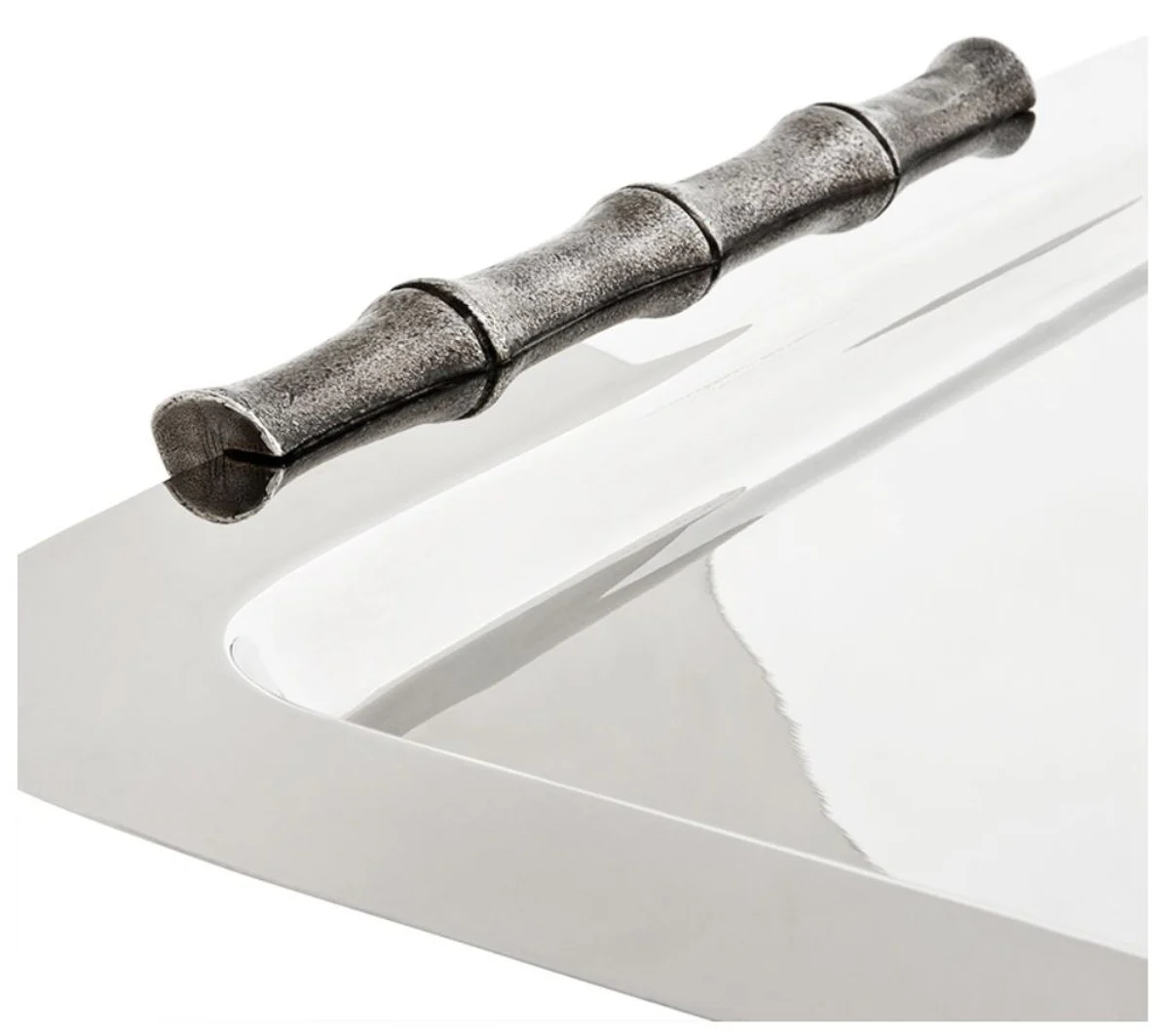 Casa Padrino luxury Tray Rectangular stainless steel plated Bamboo 55 x 42.5 cm - Luxury Collection - 5 Star catering furniture