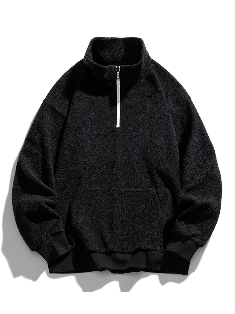 Relax Teddy Half Zip Sweatshirt