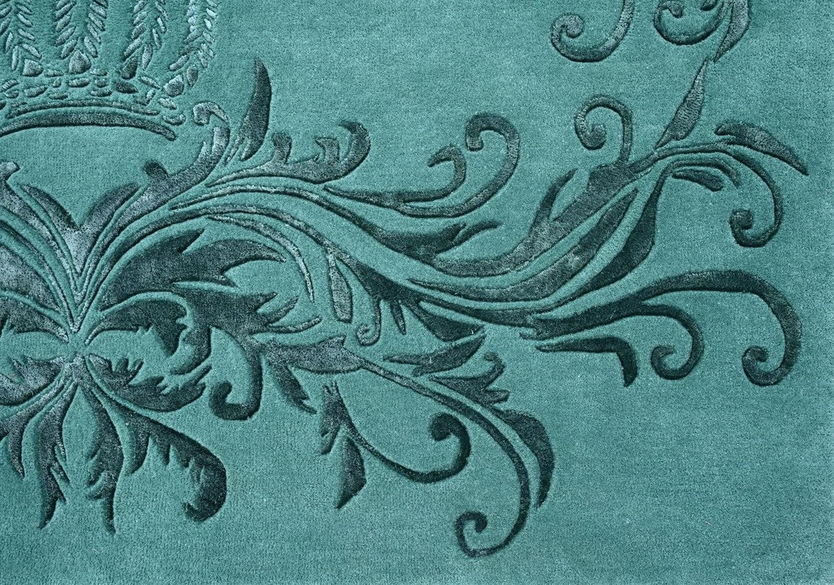 Pomp??s de Casa Padrino alfombra barroco de lujo corona de Harald Gl??ckler verde - Varios Tama?os