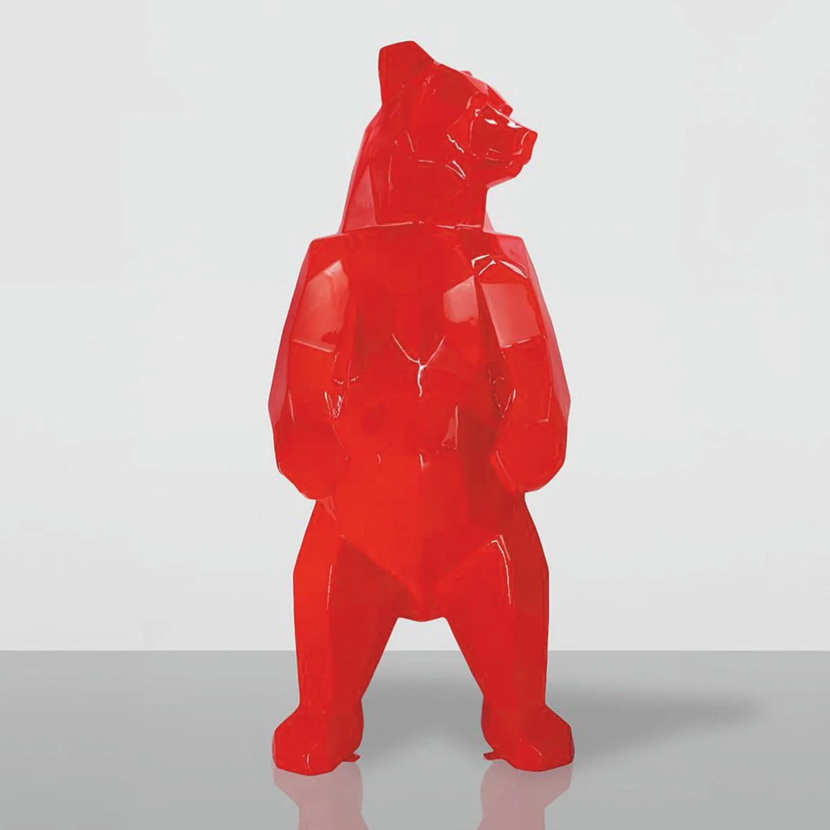 Casa Padrino escultura decorativa XXL oso rojo A. 190 cm - Figura decorativa abstracta