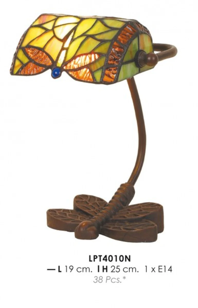 Casa Padrino l¨¢mpara de mesa Tiffany ? 19 x A. 25 cm - L¨¢mpara de Escritorio Tiffany