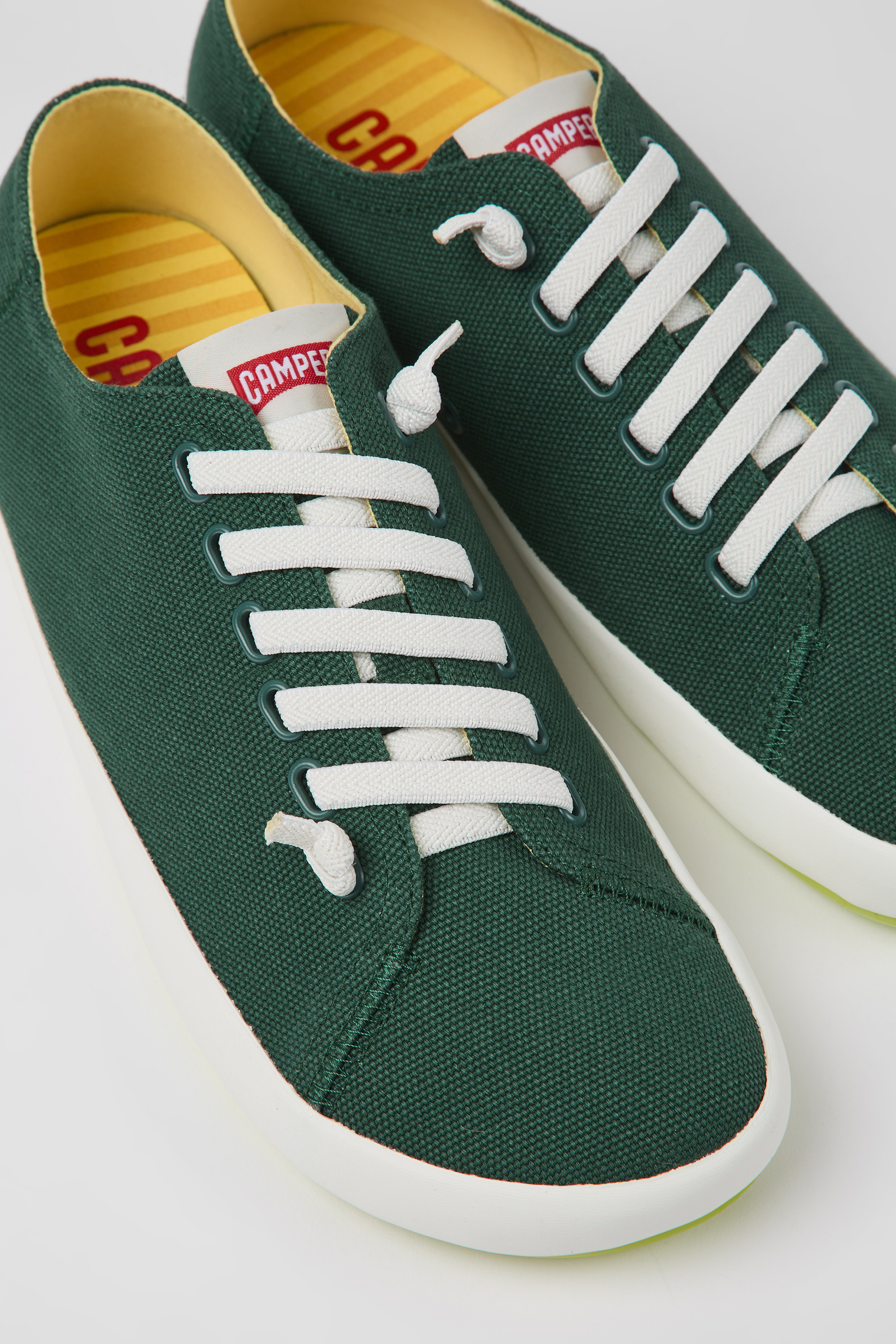 Peu Rambla - Green textile sneakers for men