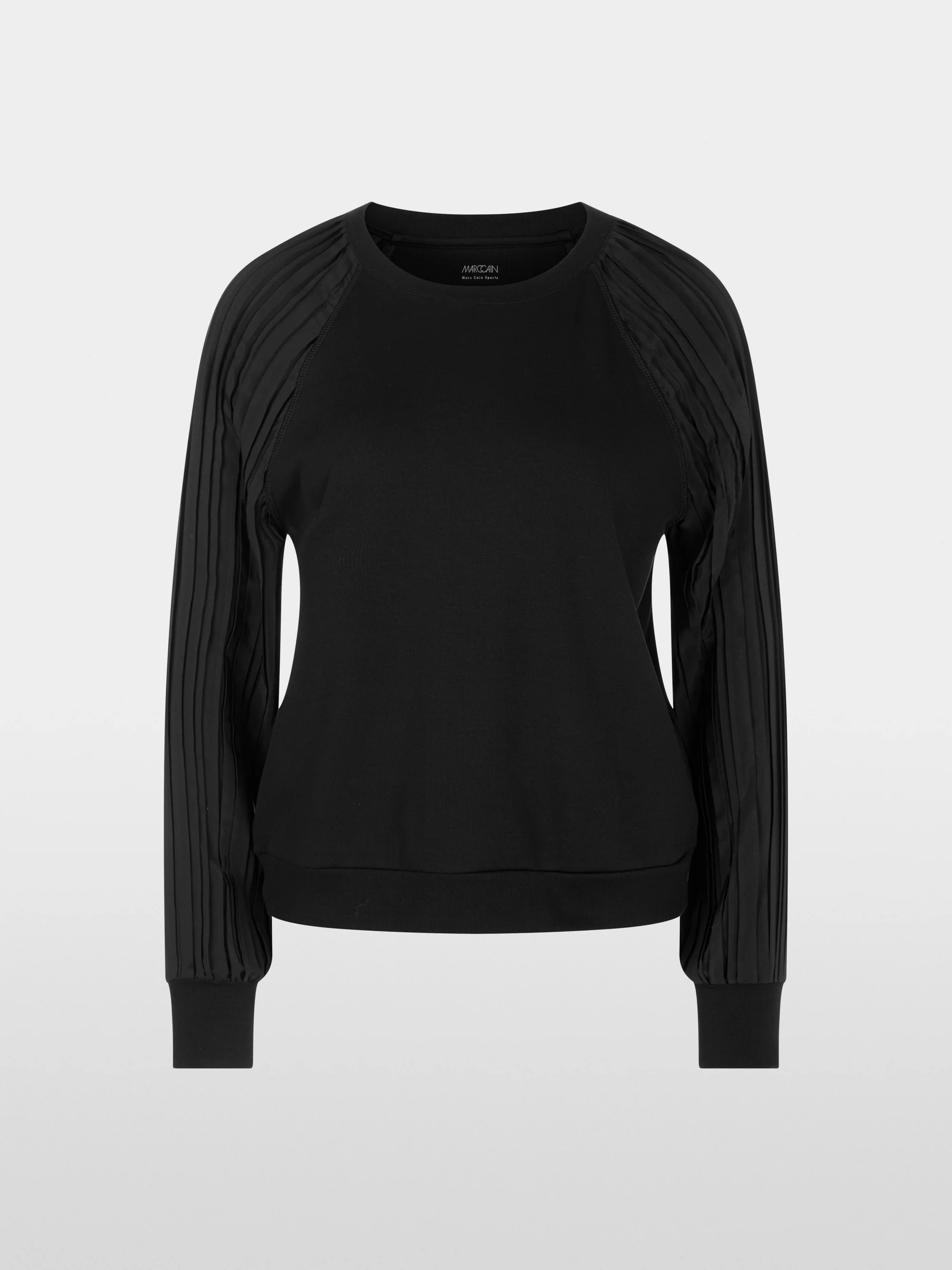 Marc-Cain Plain blouse with pleated sleeves