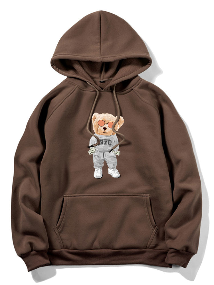 Rich Bear Print Hoodie