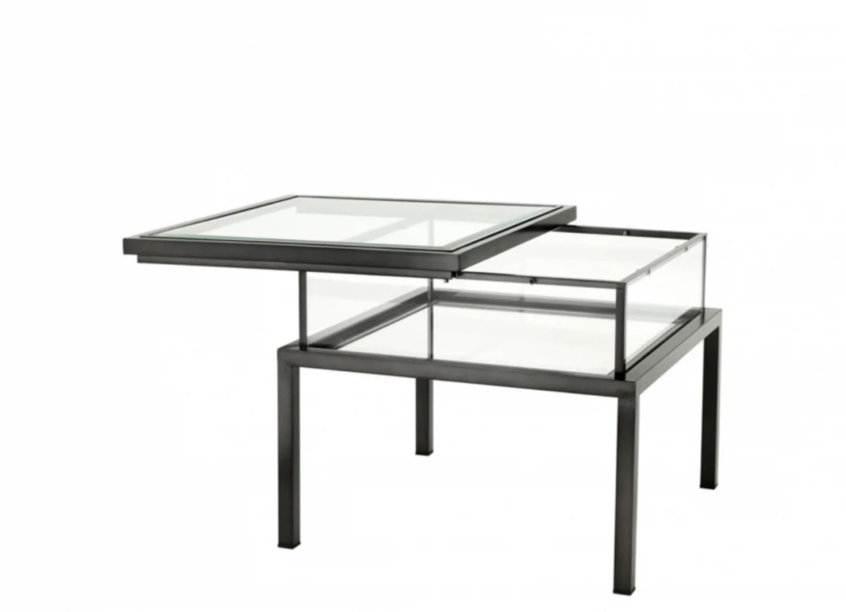 Casa Padrino luxury art deco designer side table bronze 65 x 65 x H. 55.5 cm - Luxury Collection