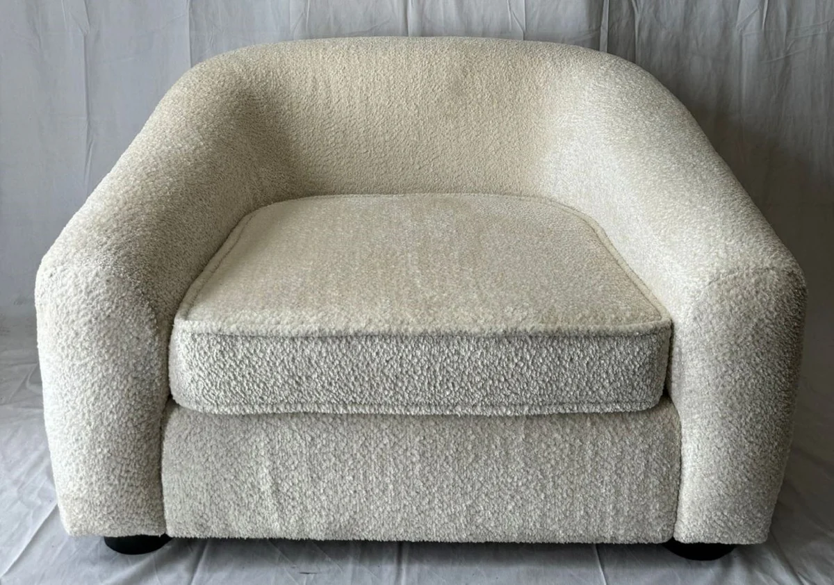 Casa Padrino sill¨®n de lujo crema / negro - Sill¨®n de sal¨®n - Muebles de sal¨®n de lujo