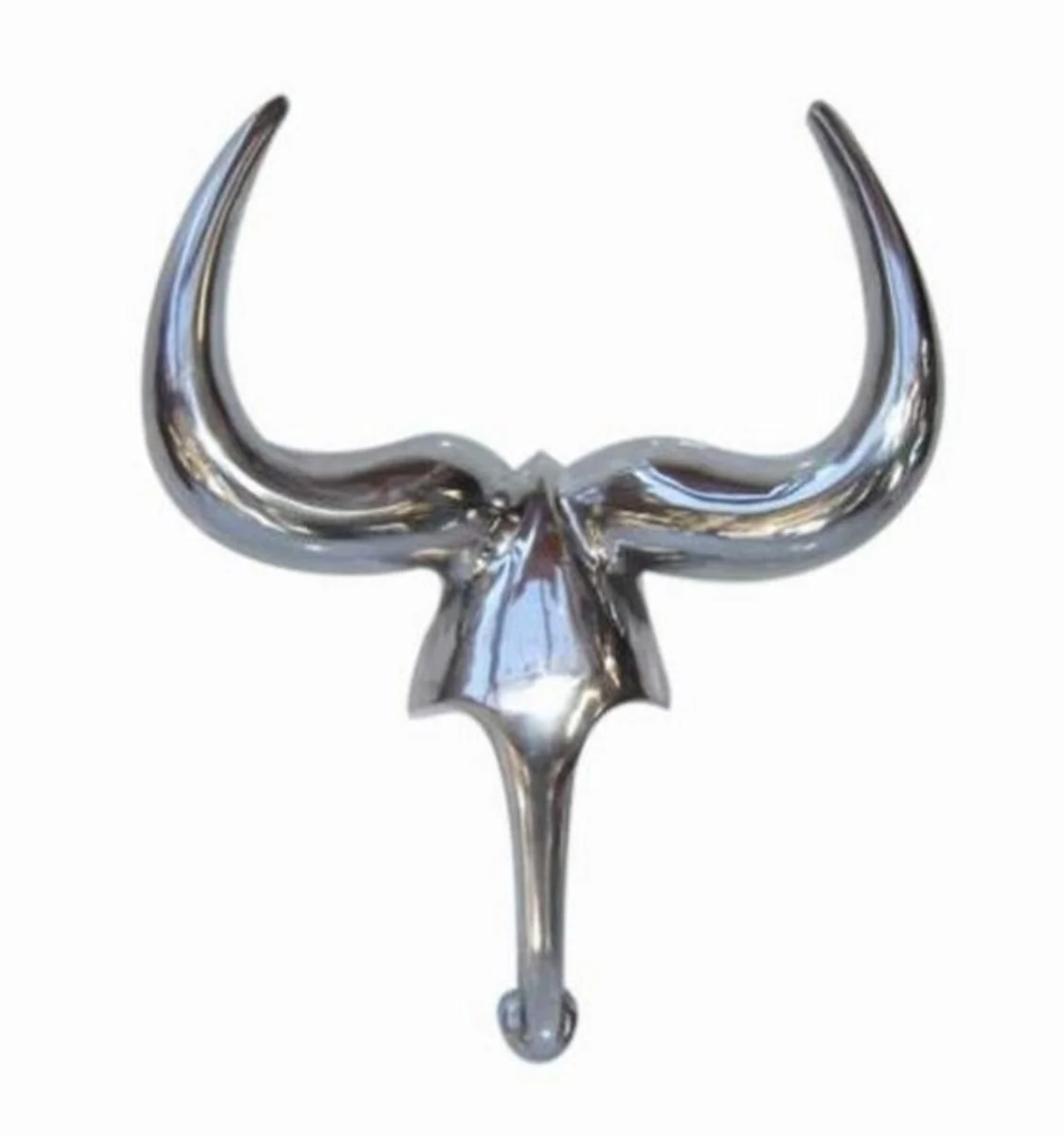 Casa Padrino designer deco gazelle polished aluminum H 47 cm, W 36 cm - wall figure - antlers - antlers wall