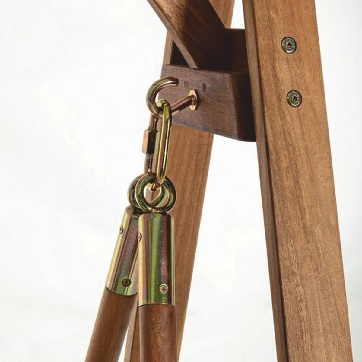 Casa Padrino columpio de Hollywood de lujo marr¨®n / blanco 185 cm - Columpio de jard¨ªn