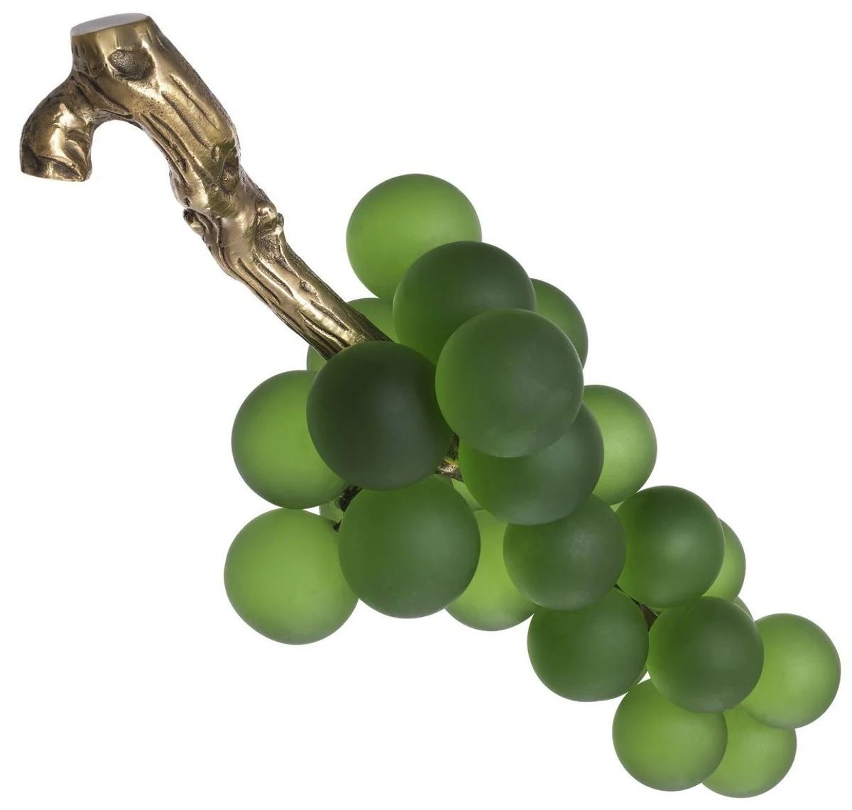 Casa Padrino objeto de decoración de vidrio de lujo uvas verde / latón vintage 50 x 20 x A. 20 cm - Accesorios de decoración de sala de estar de escritorio de oficina