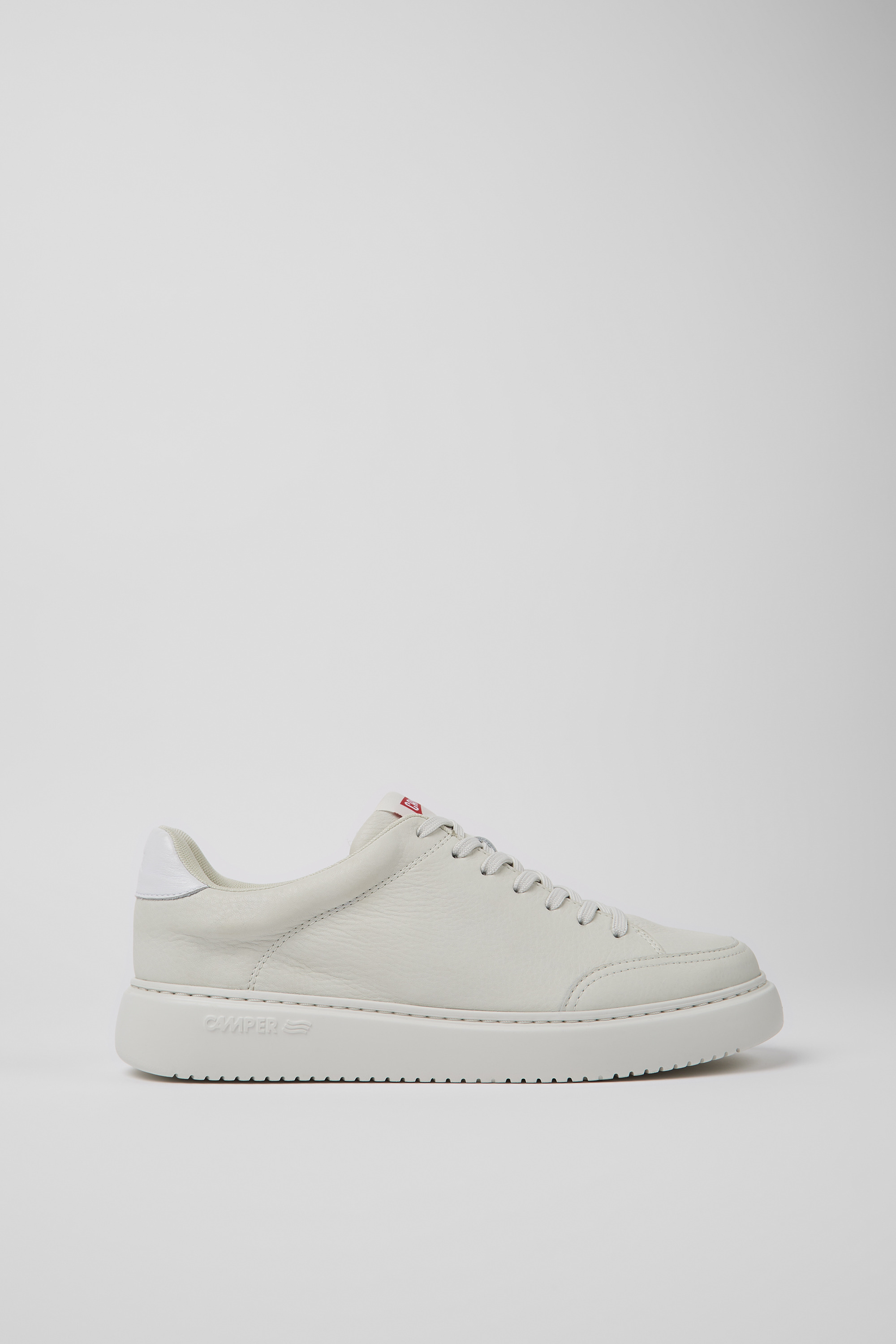 Runner K21 - White non-dyed leather sneakers for men