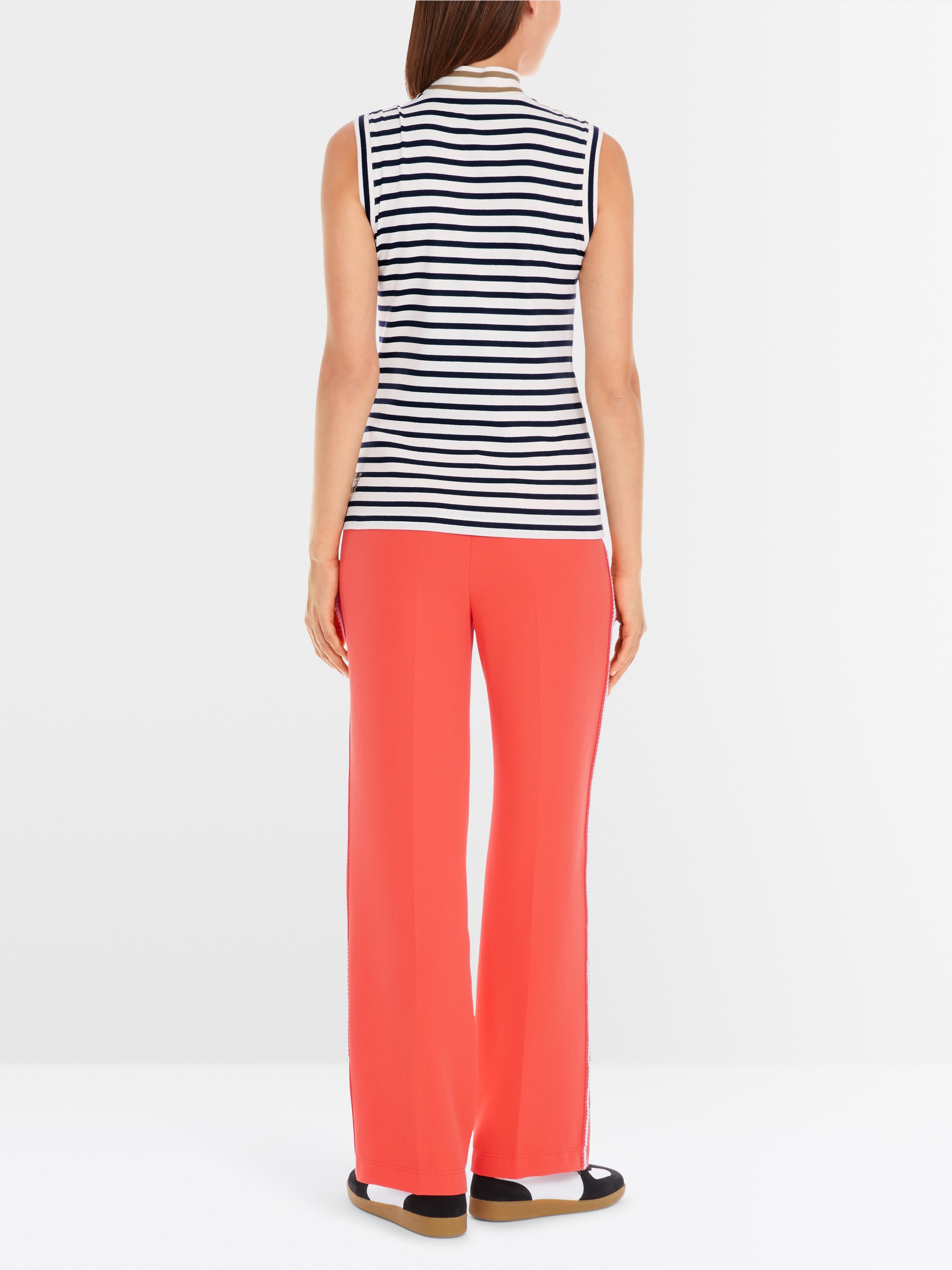 Marc-Cain Sleeveless top with stand-up collar