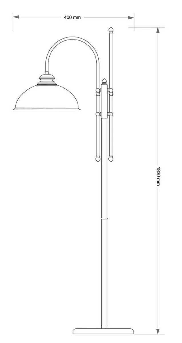 Casa Padrino lámpara de pie barroco de lujo latón con pátina / verde 40 x A. 183 cm - Lámpara de pie de latón de estilo barroco con pantalla de vidrio - Lámparas de pie barrocos
