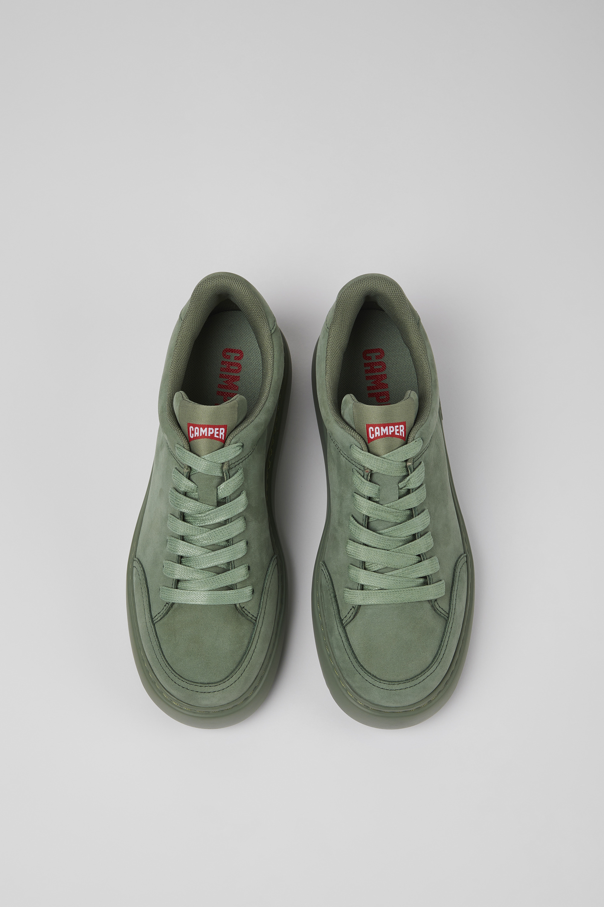 Runner K21 - Green nubuck sneakers for women