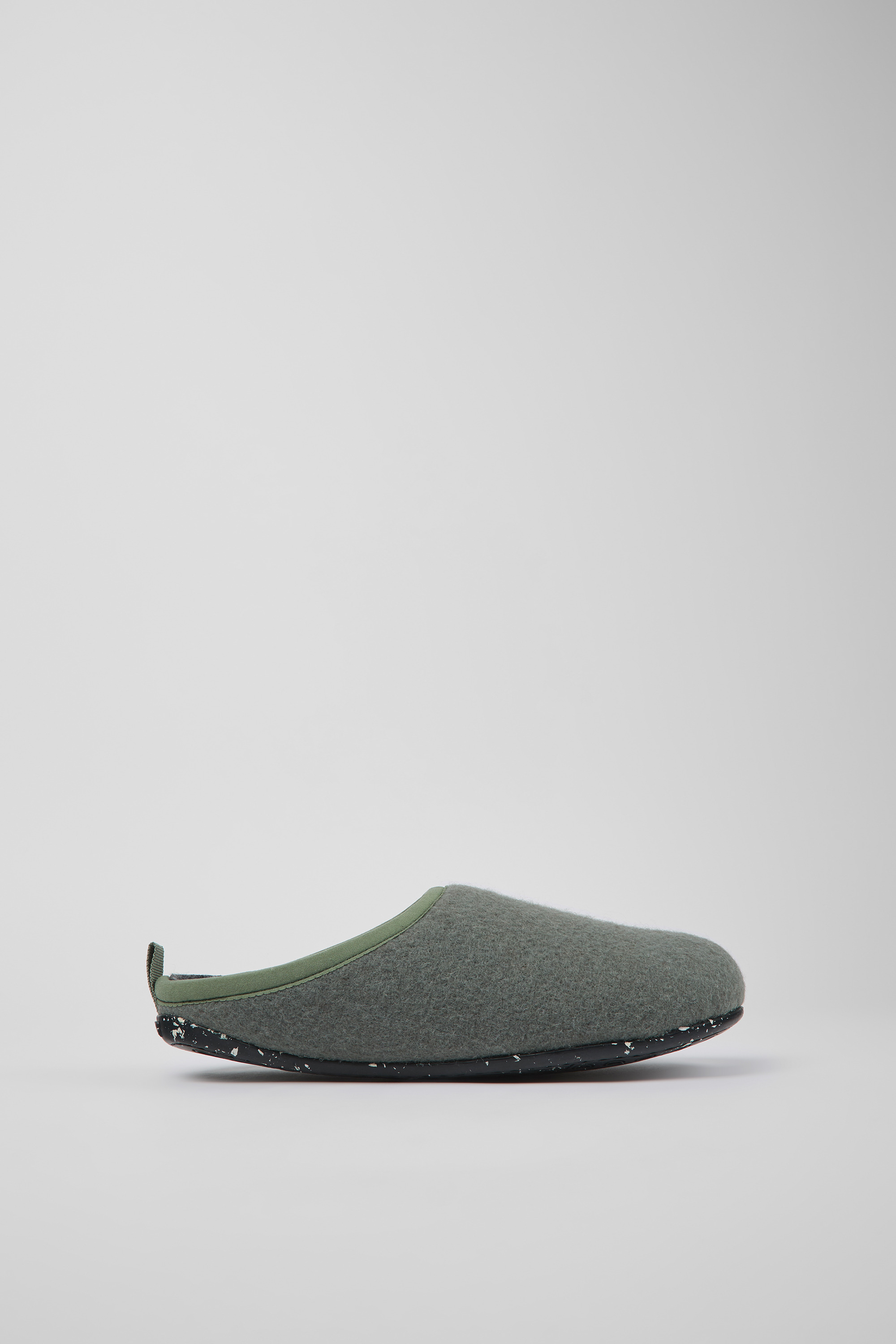 Wabi - Green wool slippers for women