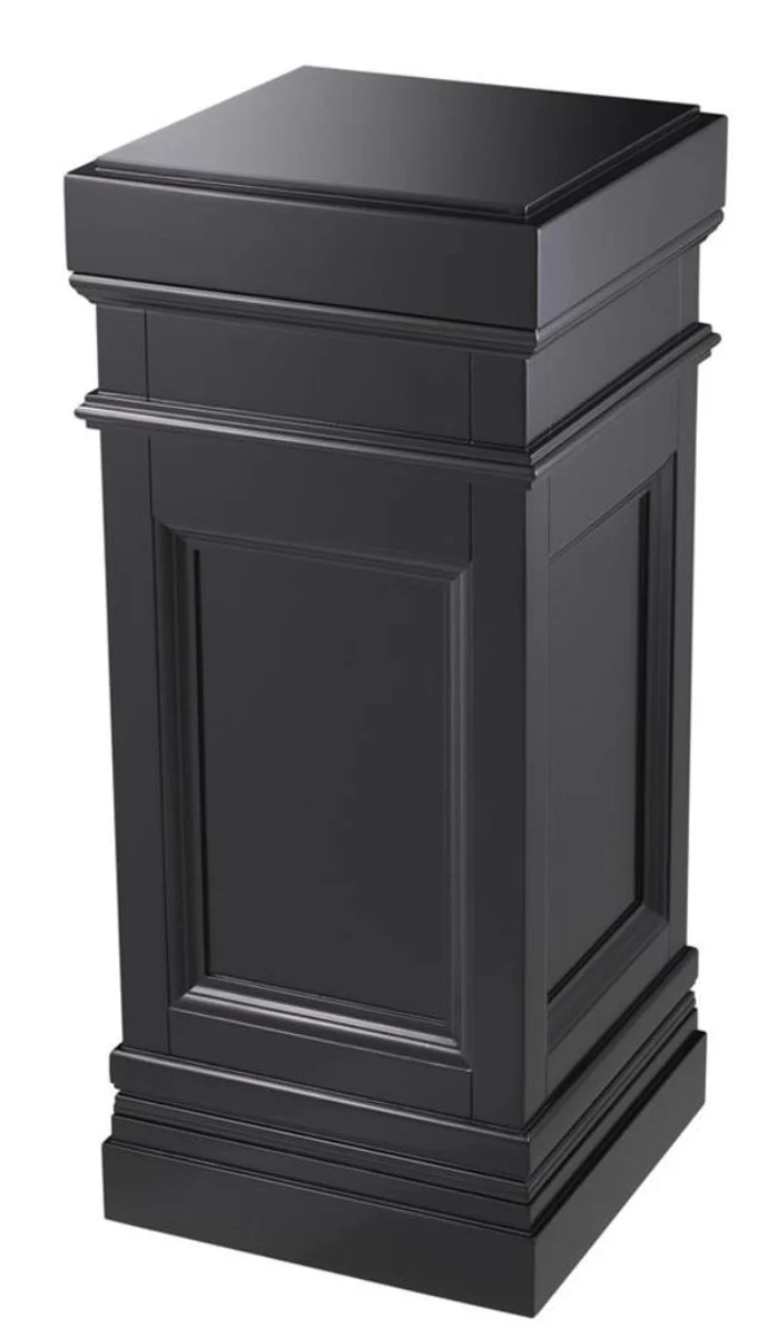 Casa Padrino Columna Negro 44 x 44 x H. 103 cm - Mesa Auxiliar de Lujo