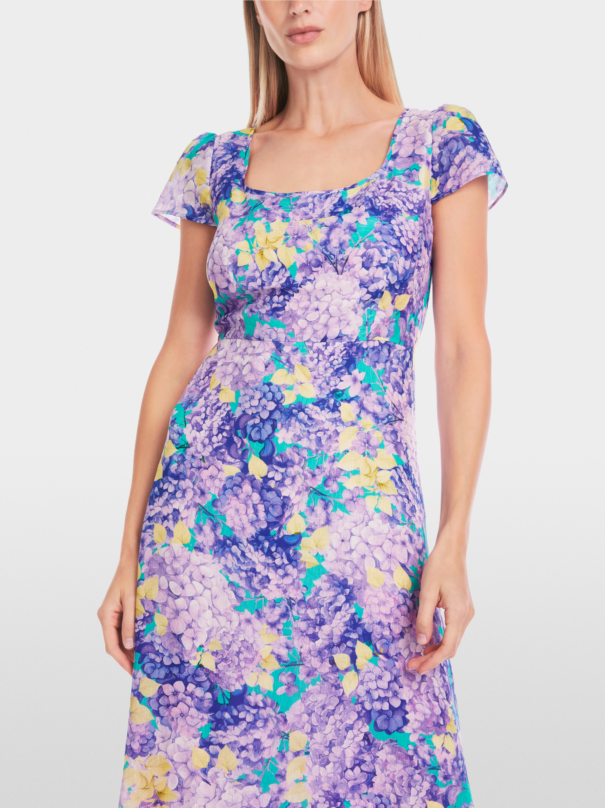 Marc-Cain Fitted floral print midi dress